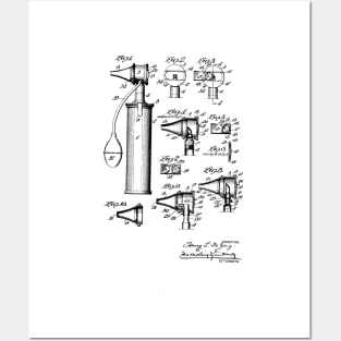 Otoscope Vintage Patent Hand Drawing Posters and Art